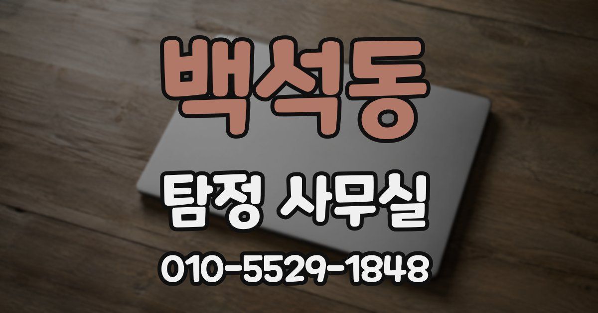 백석동 탐정 사무실