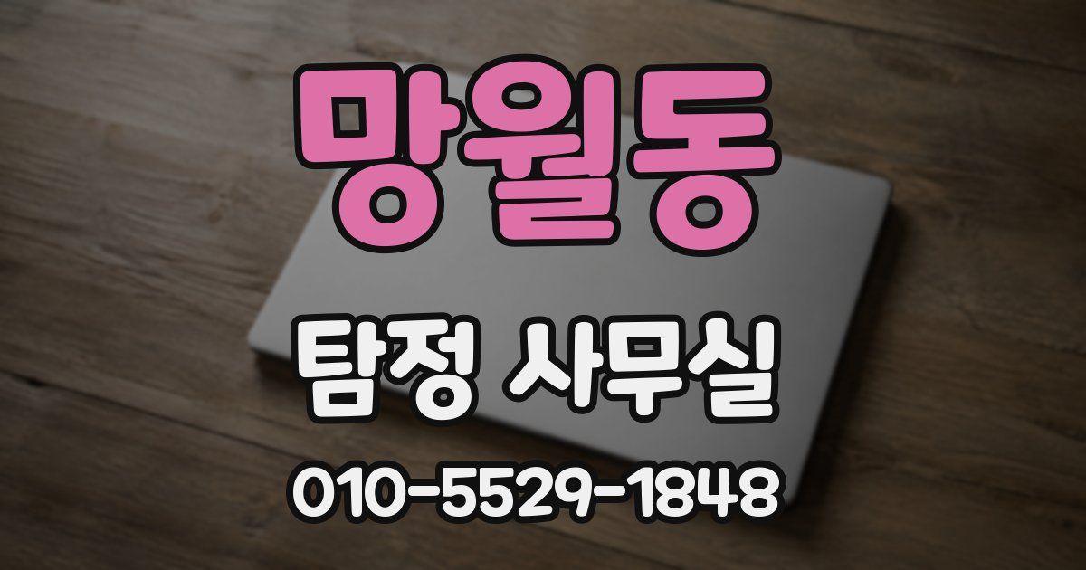 망월동 탐정 사무실