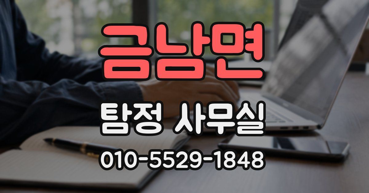 금남면 탐정 사무실