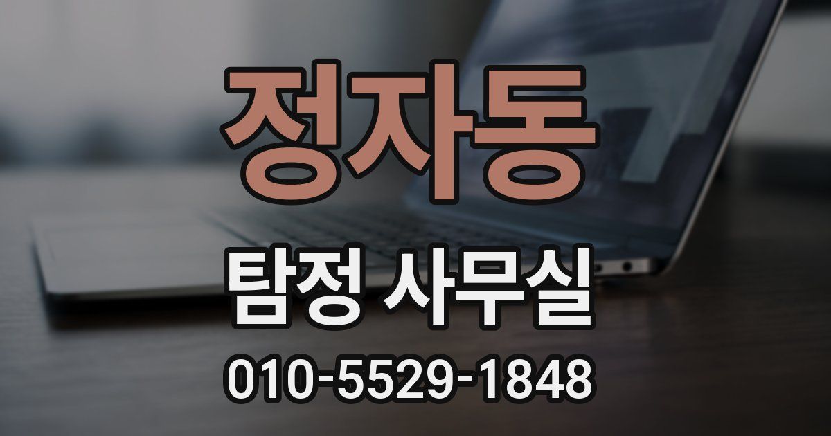 정자동 탐정 사무실