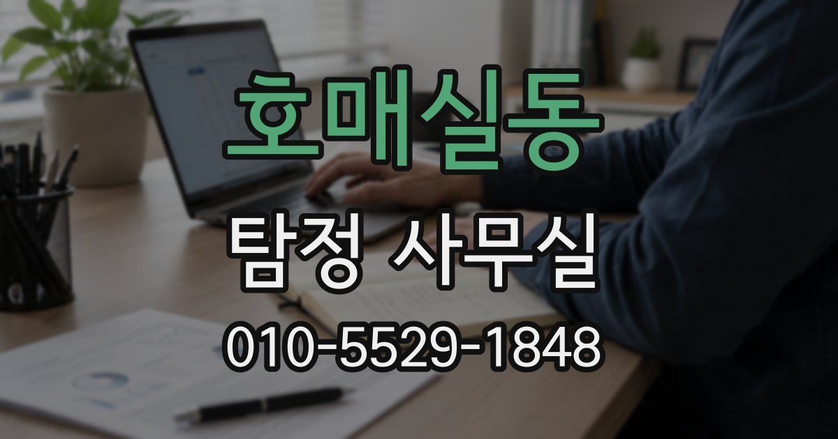 호매실동 탐정 사무실