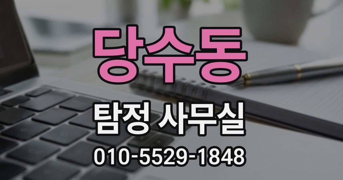 당수동 탐정 사무실