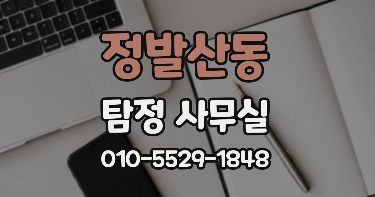 정발산동 탐정 사무실