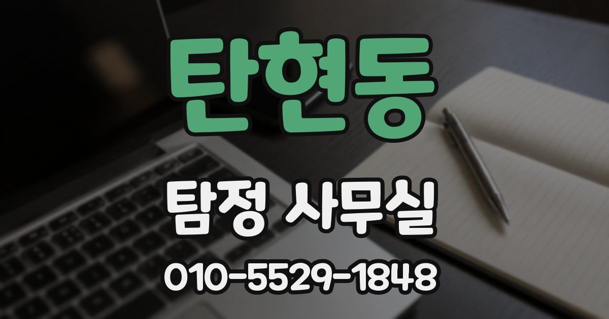 탄현동 탐정 사무실