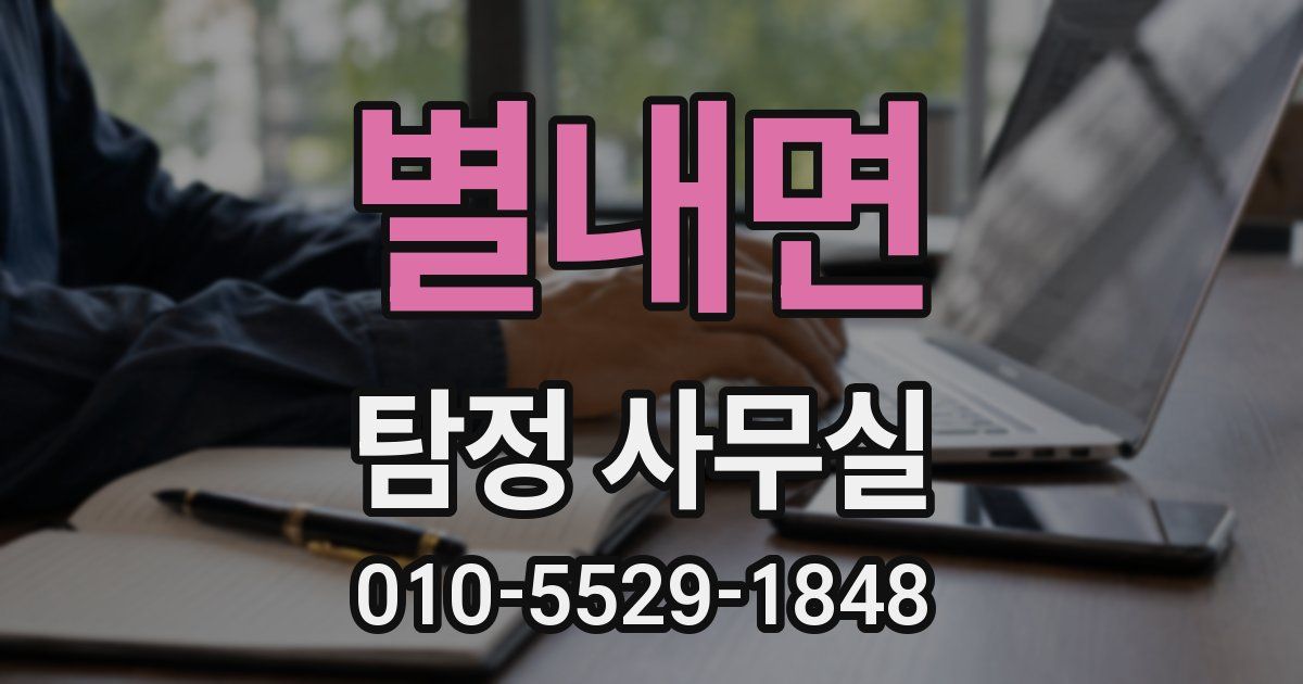 별내면 탐정 사무실