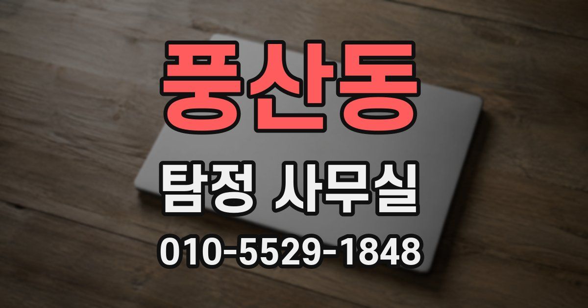 풍산동 탐정 사무실