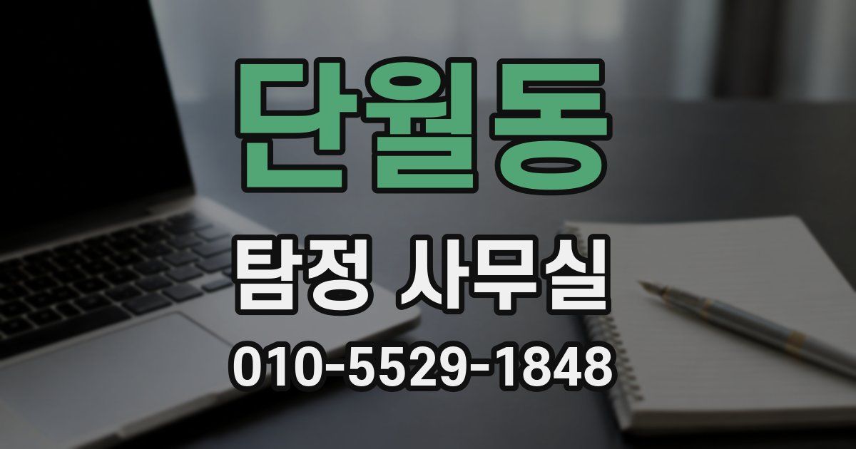 단월동 탐정 사무실