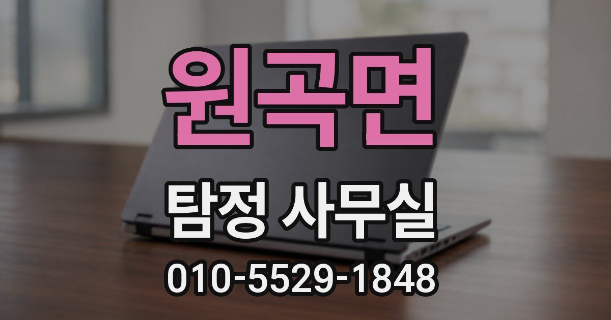 원곡면 탐정 사무실