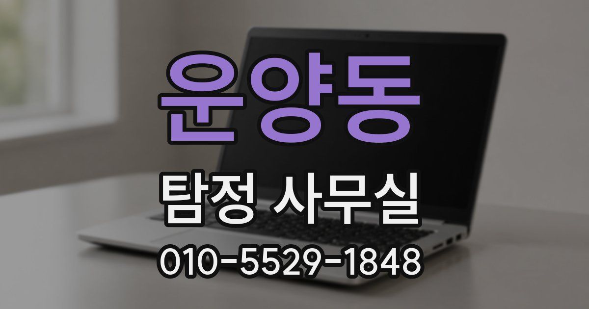 운양동 탐정 사무실