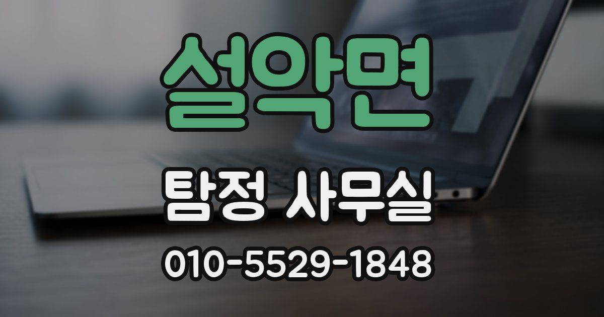 설악면 탐정 사무실
