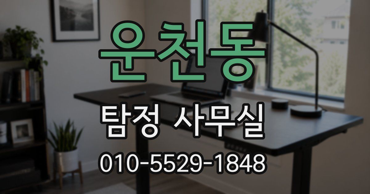 운천동 탐정 사무실