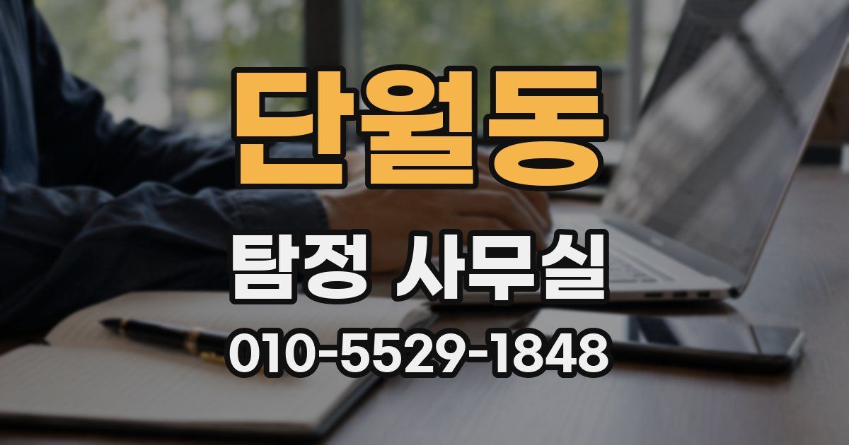 단월동 탐정 사무실