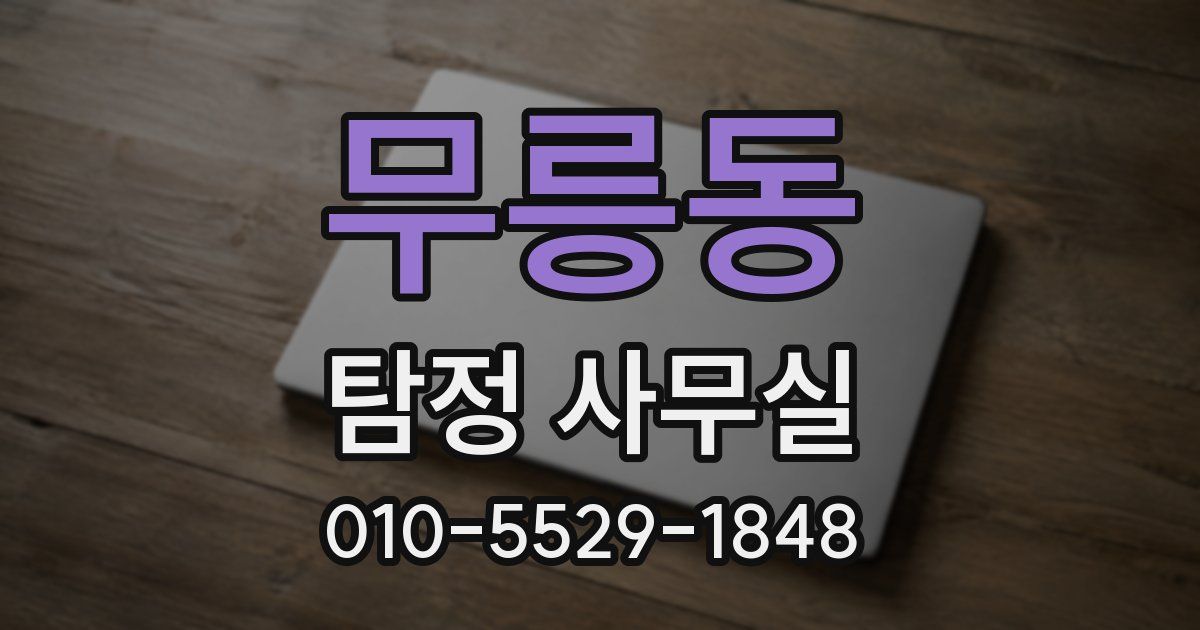 무릉동 탐정 사무실