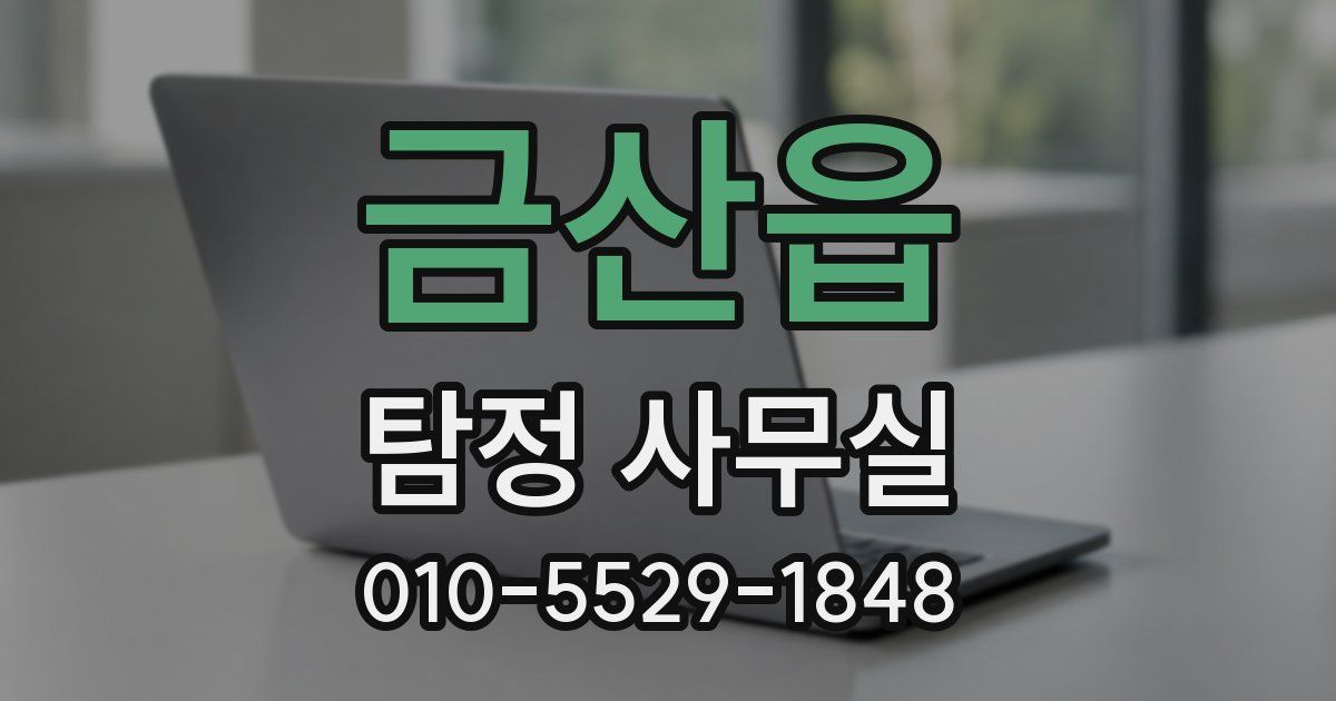 금산읍 탐정 사무실