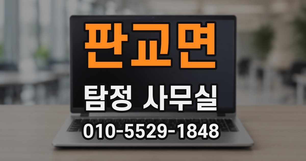 판교면 탐정 사무실