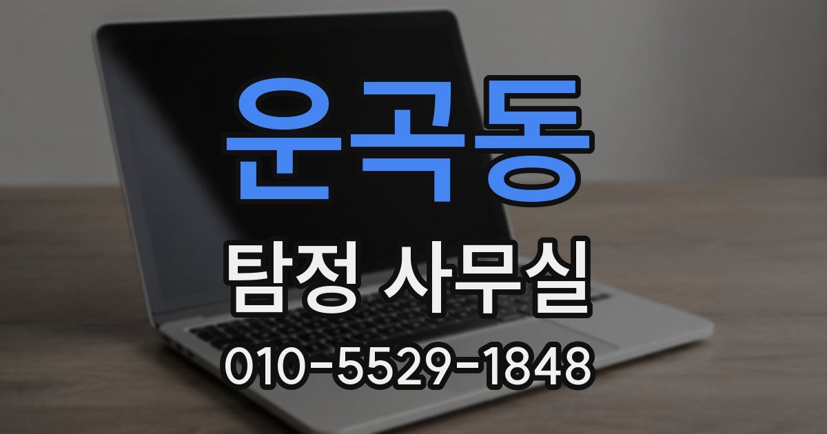 운곡동 탐정 사무실