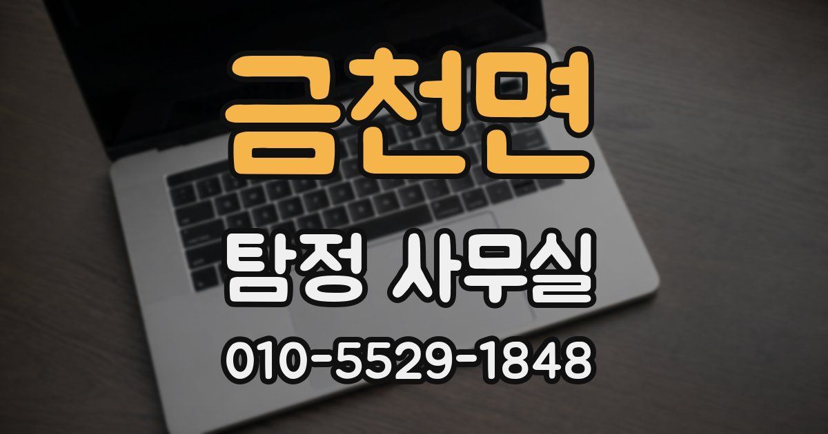 금천면 탐정 사무실