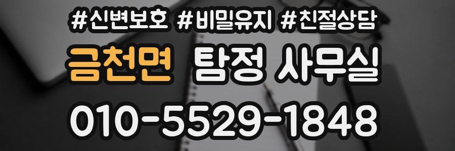 금천면 탐정 사무실