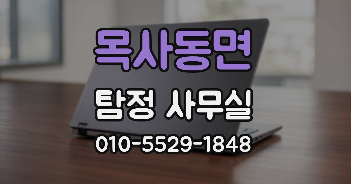 목사동면 탐정 사무실
