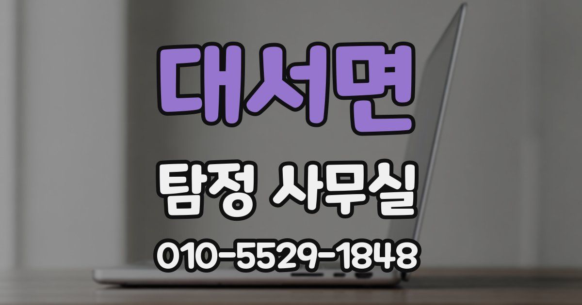 대서면 탐정 사무실