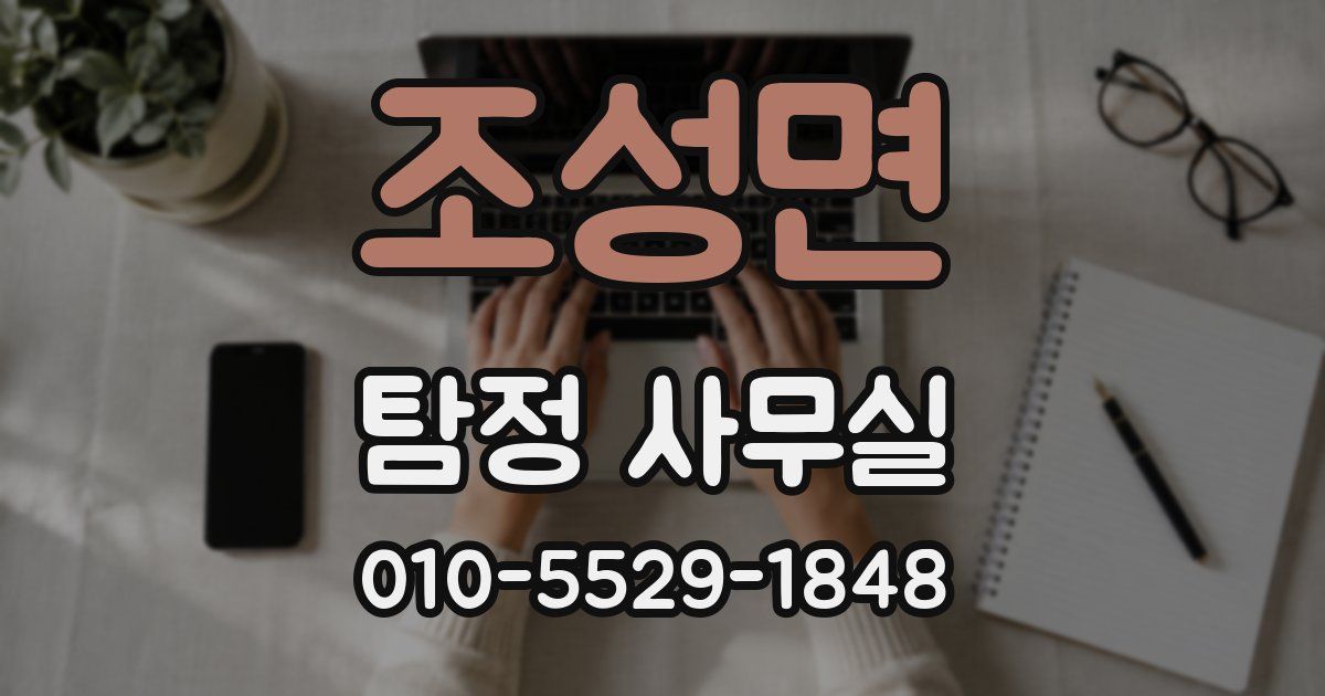 조성면 탐정 사무실