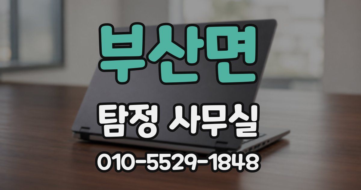 부산면 탐정 사무실