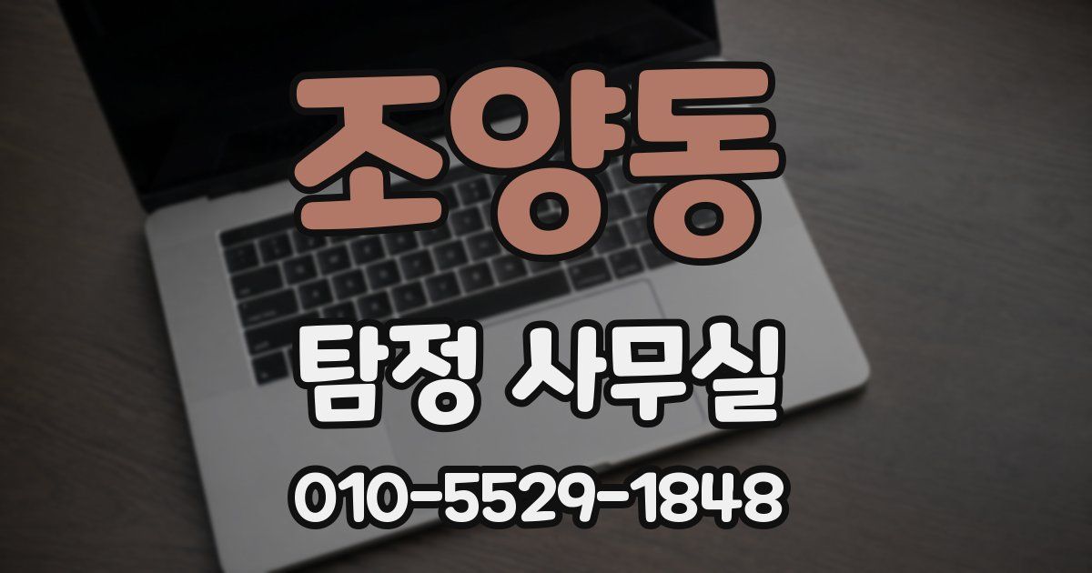 조양동 탐정 사무실