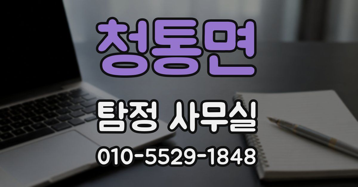 청통면 탐정 사무실