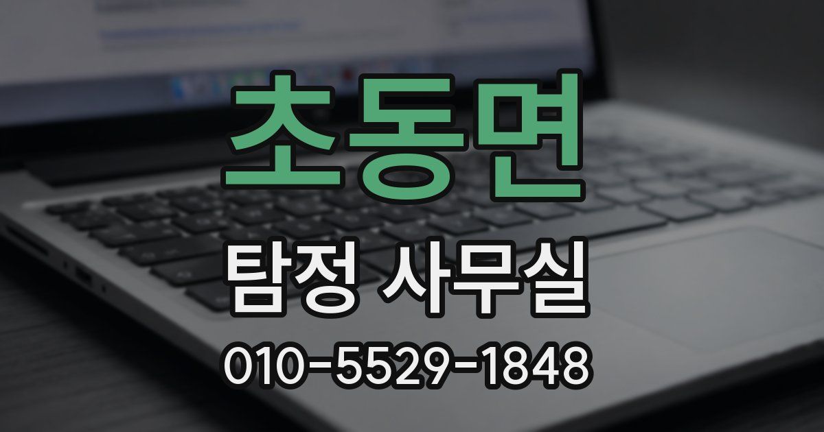 초동면 탐정 사무실