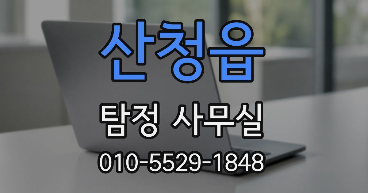 산청읍 탐정 사무실