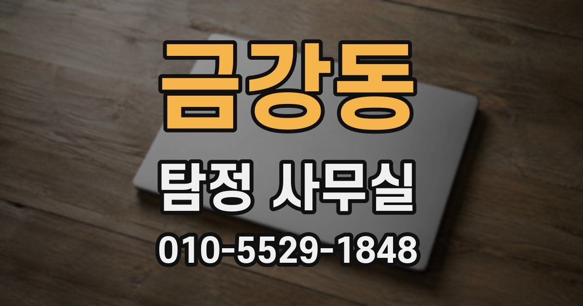 금강동 탐정 사무실