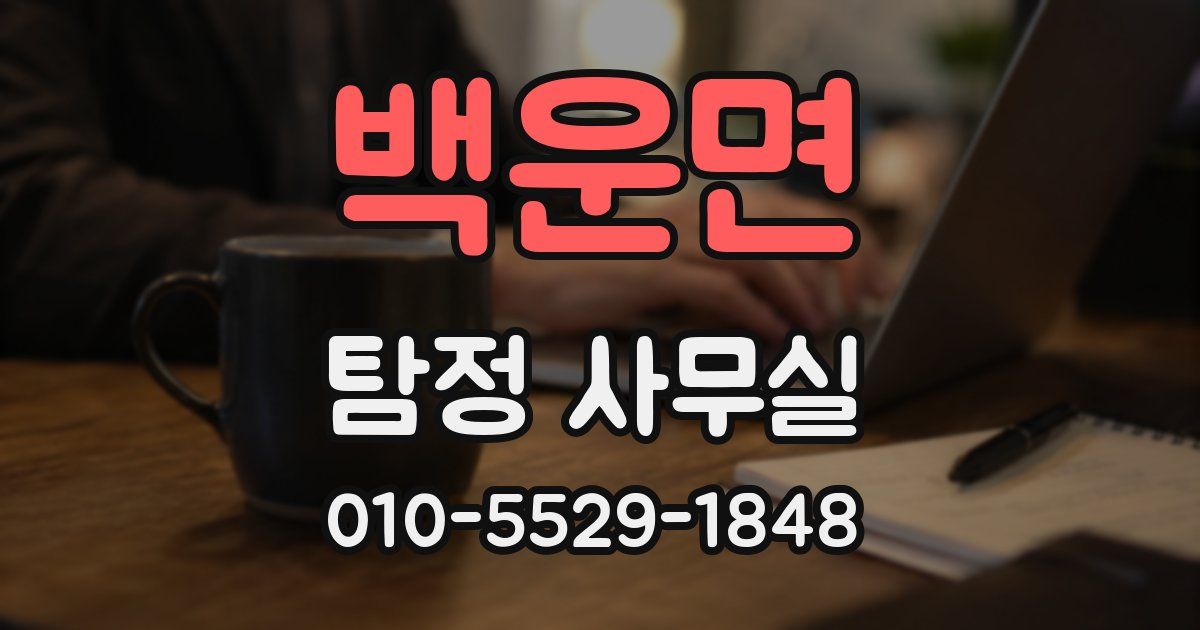 백운면 탐정 사무실
