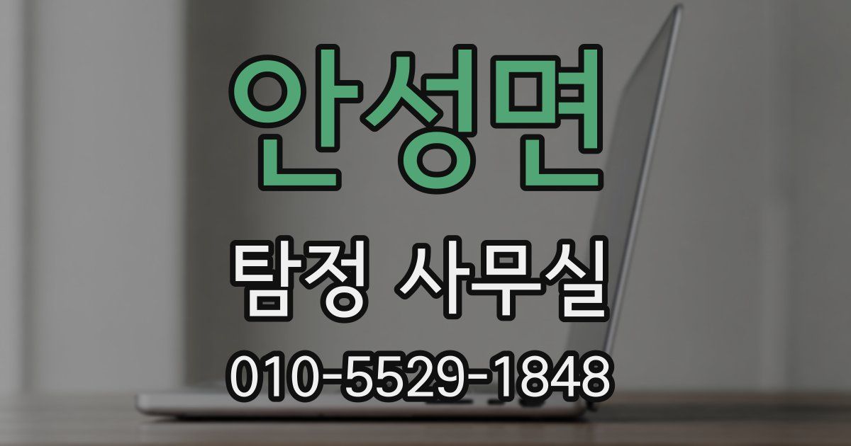 안성면 탐정 사무실