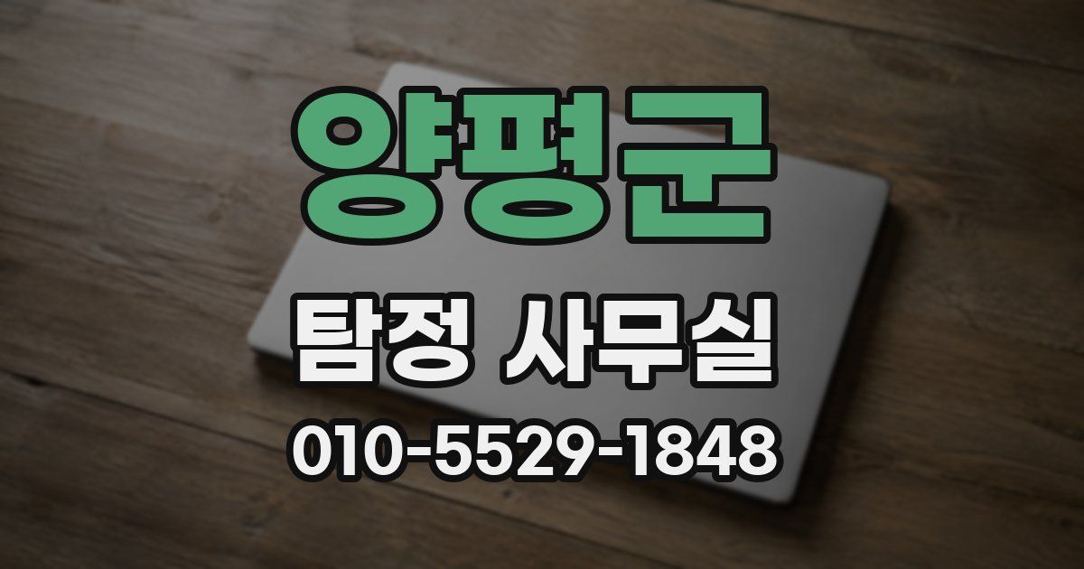양평군 탐정 사무실