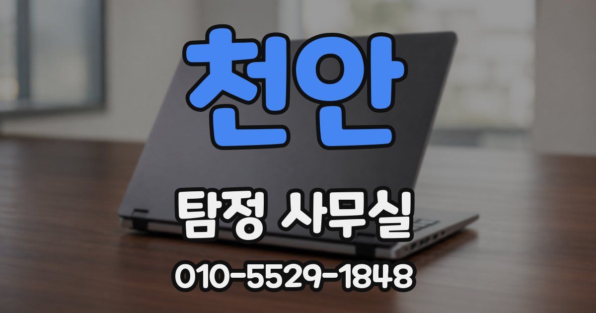 천안 탐정 사무실