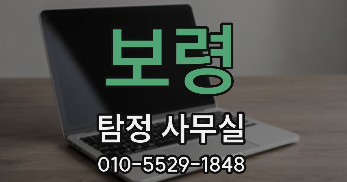 보령 탐정 사무실