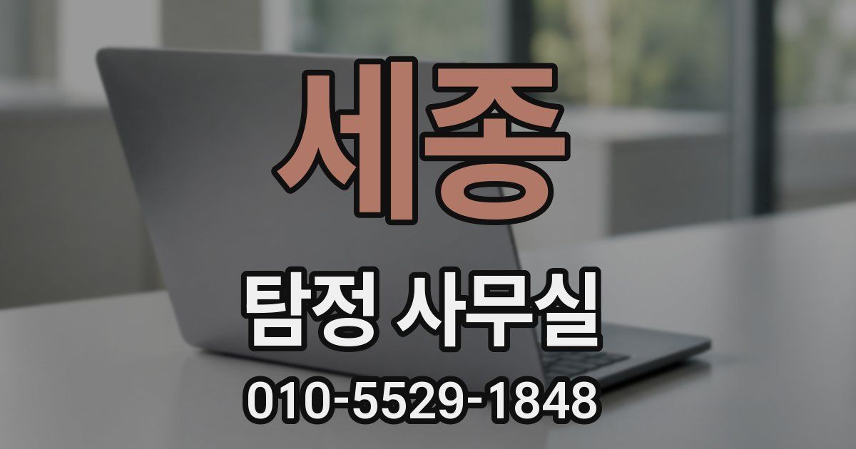 세종 탐정 사무실