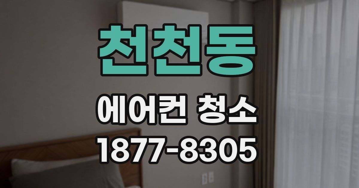 천천동 에어컨 청소