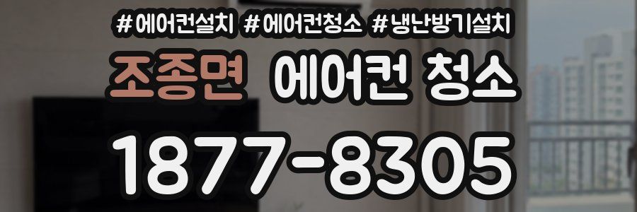 조종면 에어컨 청소