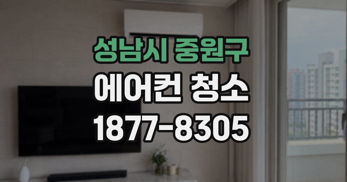 성남시 중원구 에어컨 청소