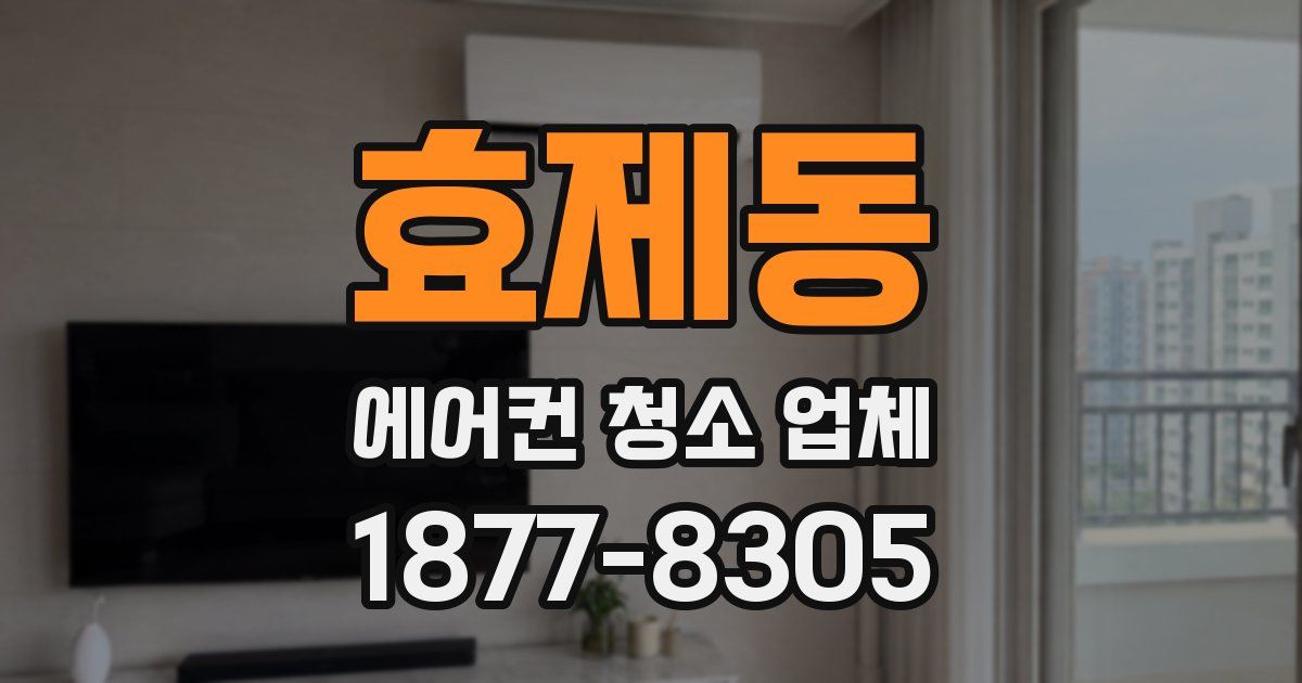 효제동 에어컨 청소 업체