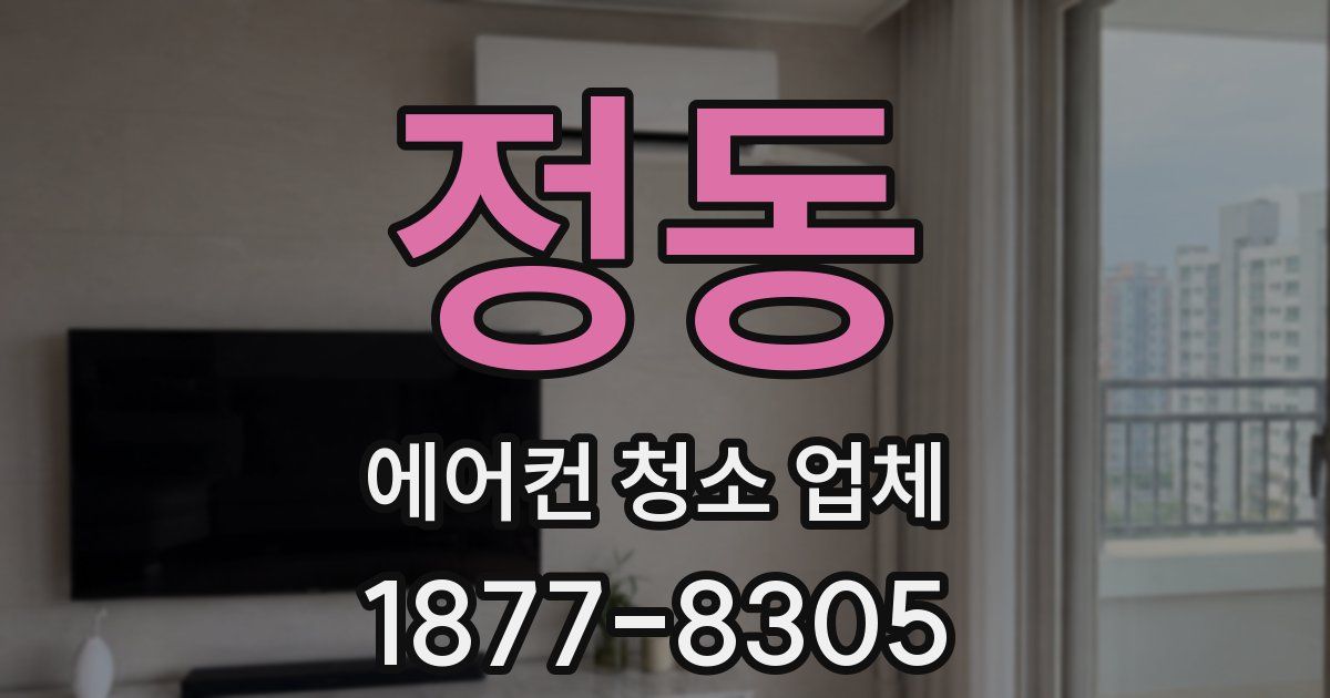정동 에어컨 청소 업체