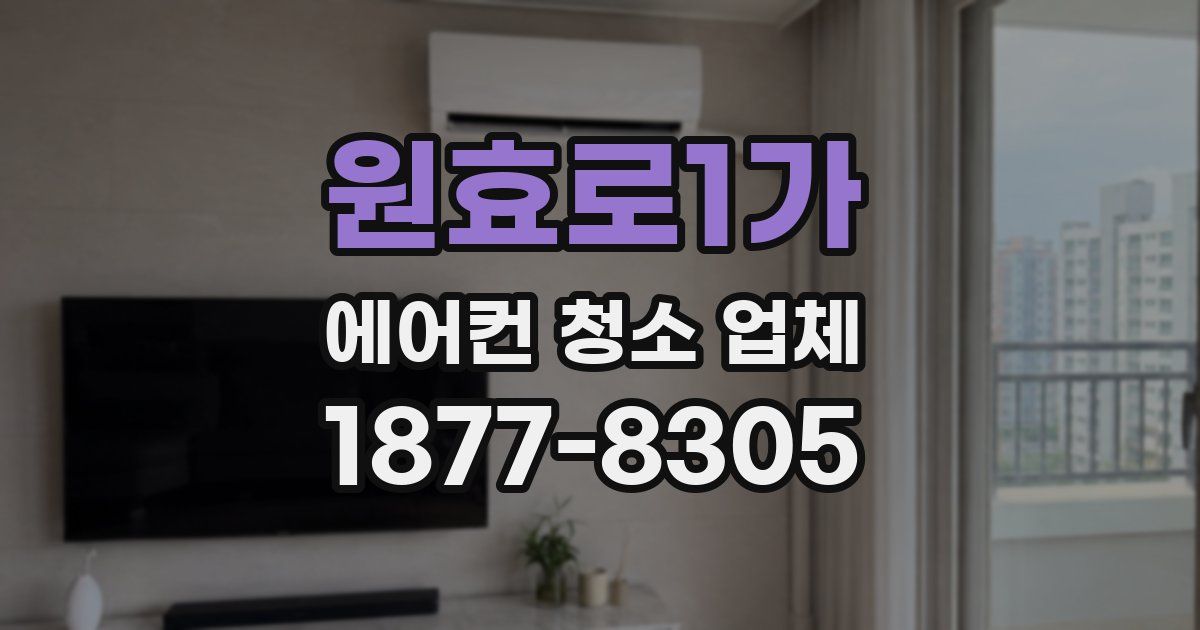 원효로1가 에어컨 청소 업체