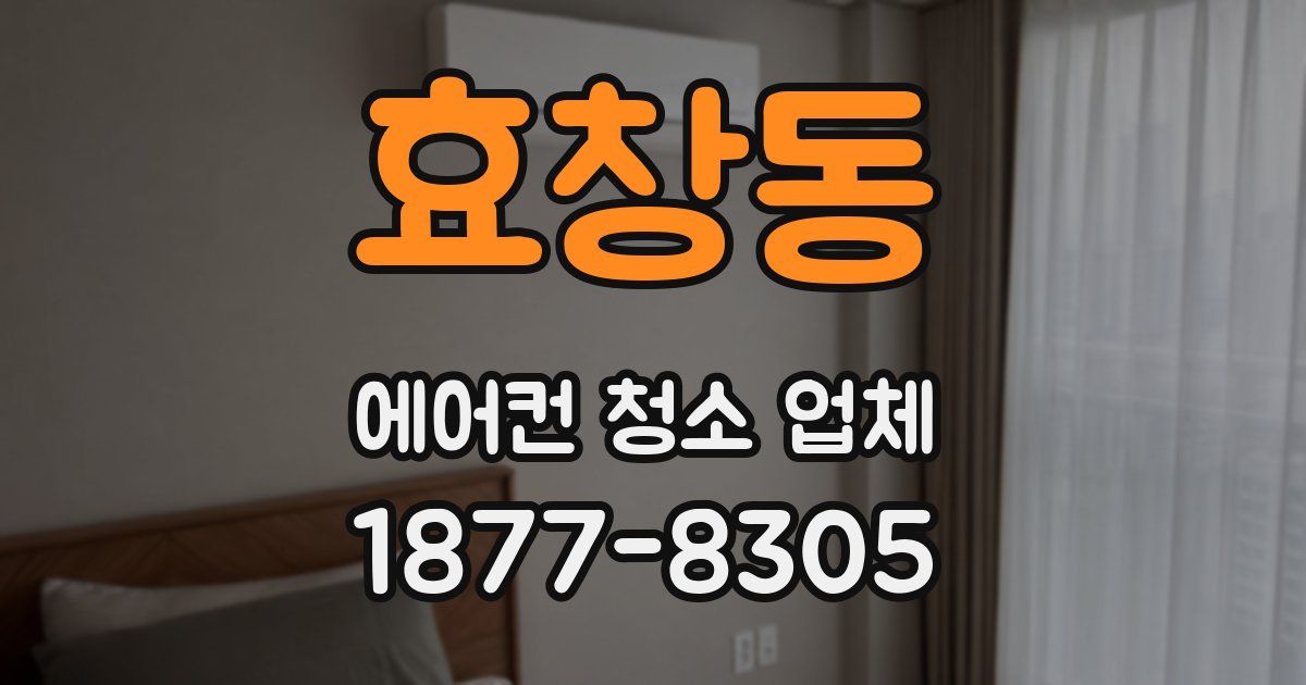 효창동 에어컨 청소 업체