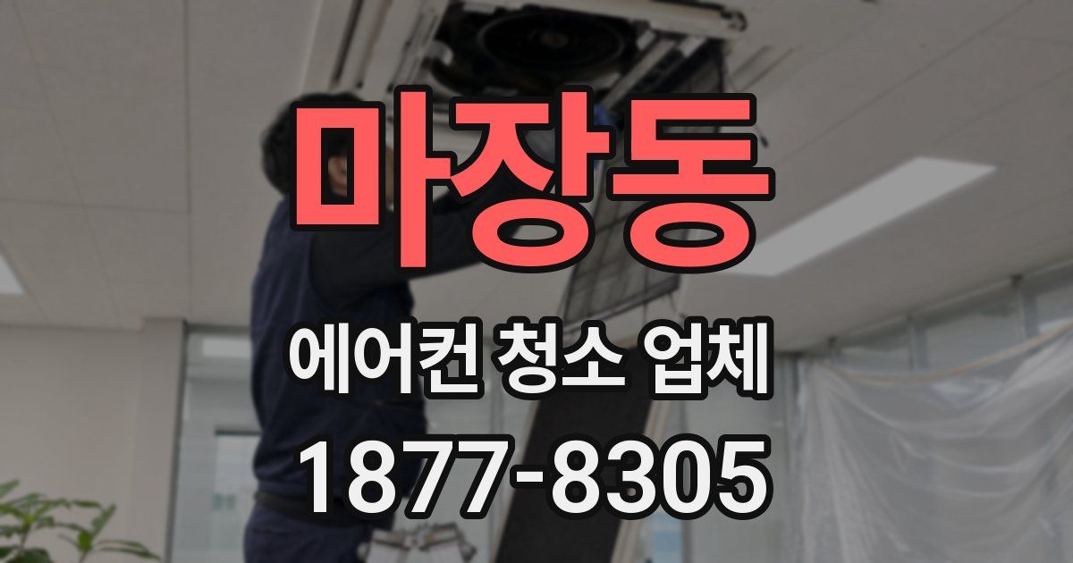 마장동 에어컨 청소 업체