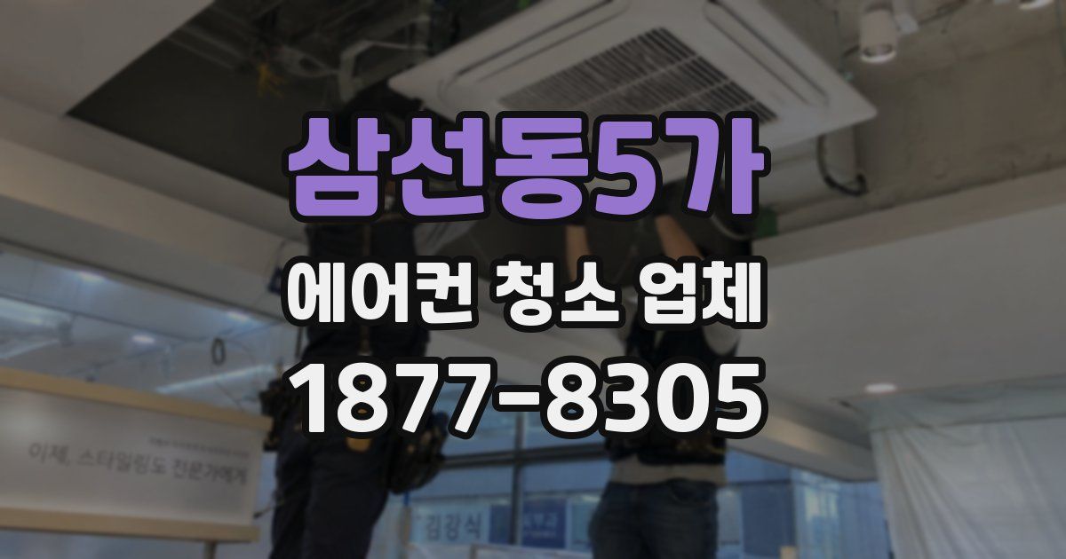 삼선동5가 에어컨 청소 업체
