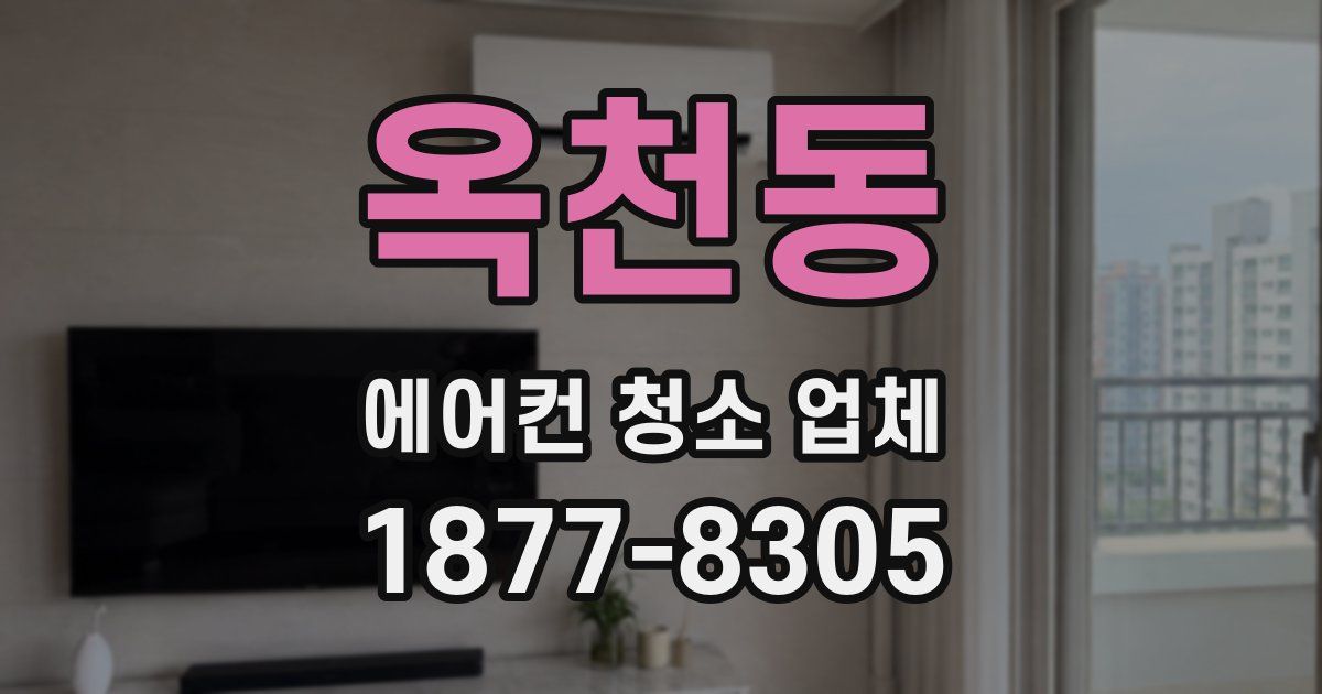 옥천동 에어컨 청소 업체