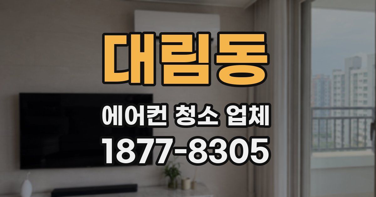 대림동 에어컨 청소 업체