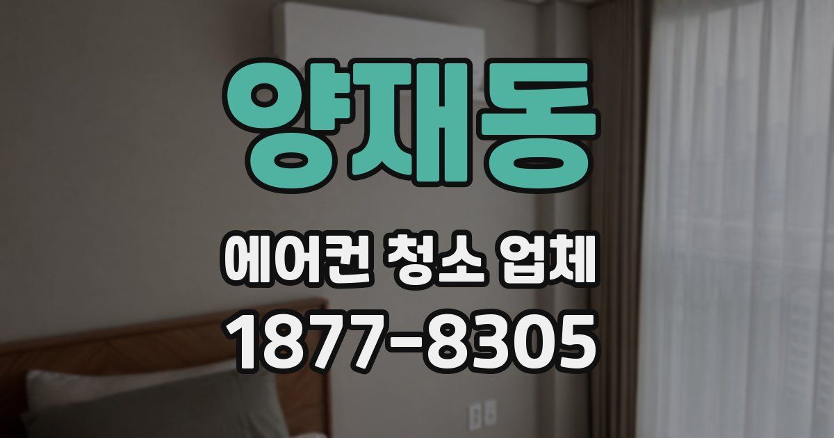 양재동 에어컨 청소 업체
