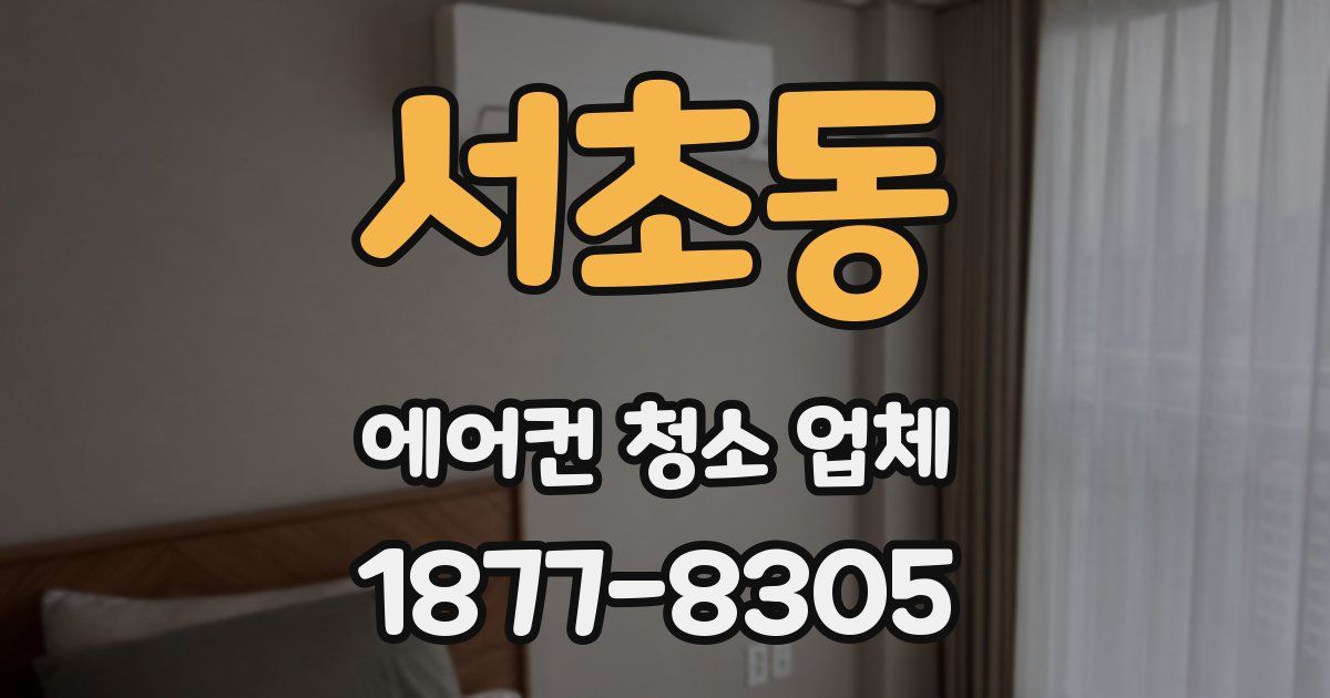 서초동 에어컨 청소 업체